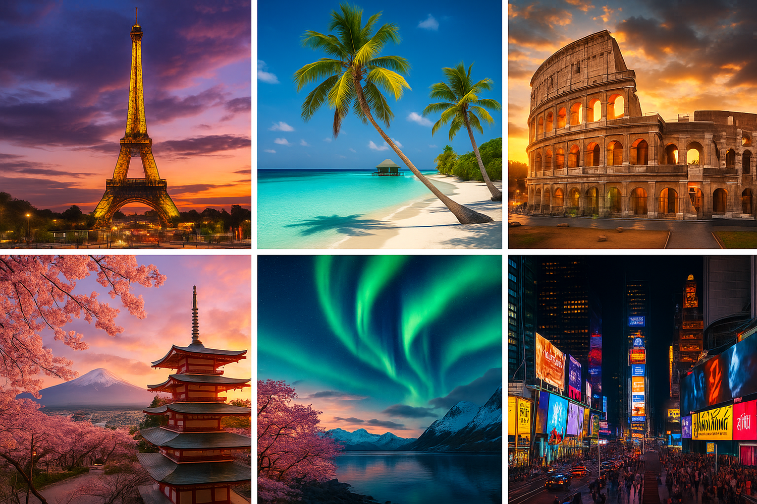 Top holiday destinations