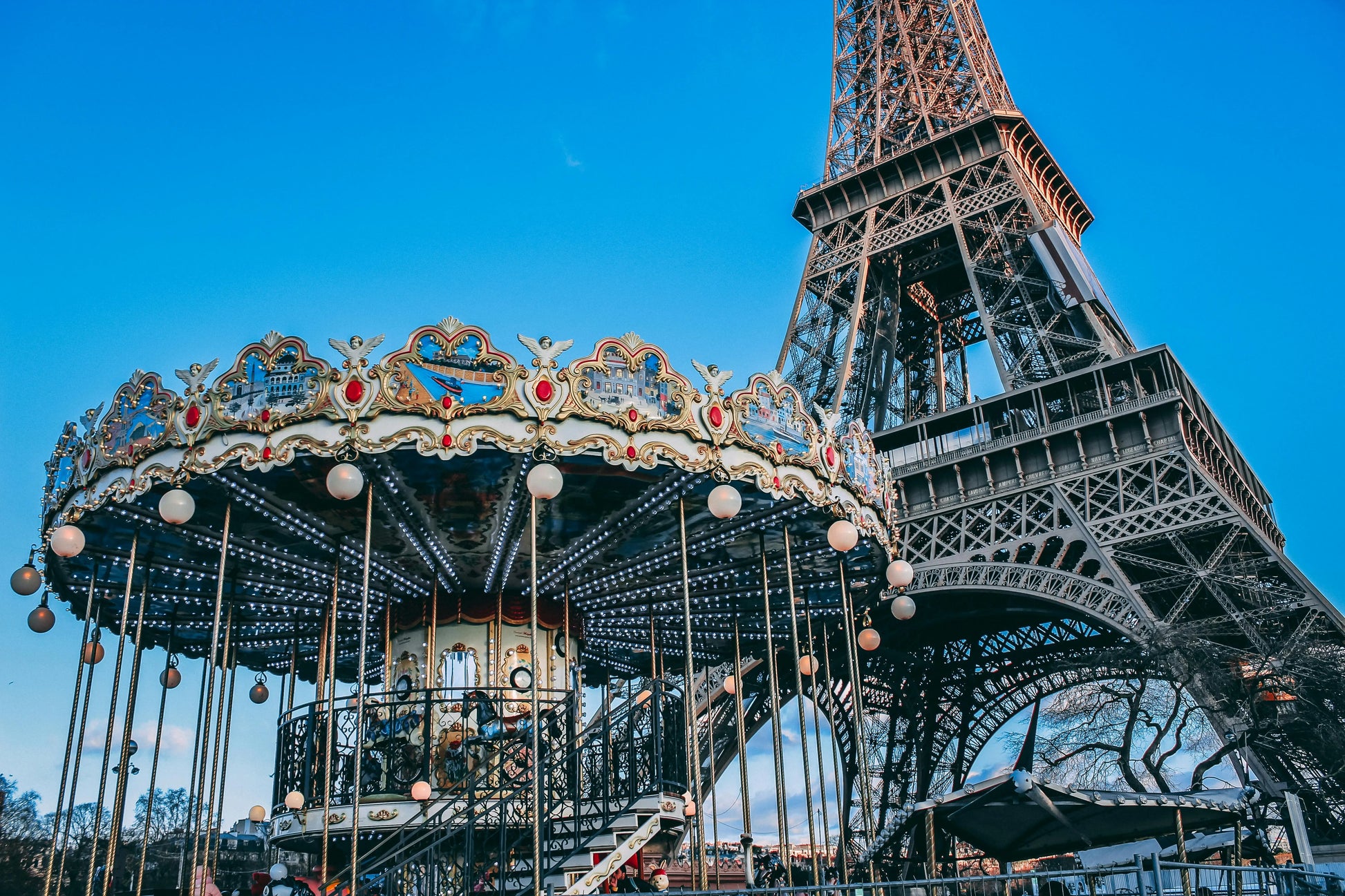 Carrousel with Eiffel Tower in the background